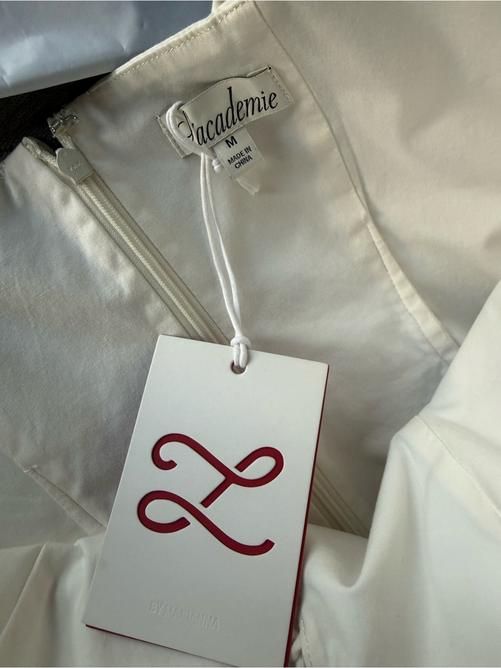 L’Acadamie Thierry Midi Dress in Ivory - Picture 10 of 12